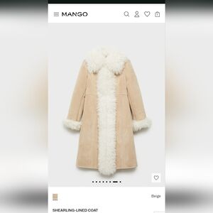 DISO MANGO Shearling-Lined Coat Sz L